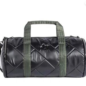 Brand New Lug Rowboat Duffle Bag in Metallic Black and Olive